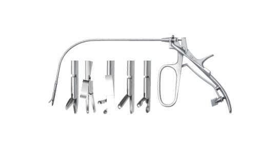 H202 universal clamp (a five vocal cord polyp forceps)