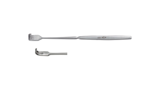 Tonsil retractor H257 (blunt, two hook)